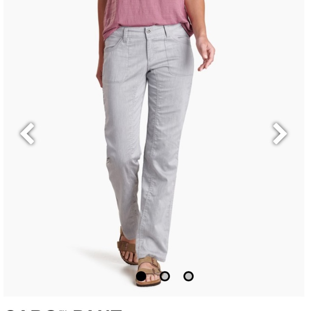 Eileen Fisher Linen Blend Grey Trouser Jeans Style Pants Sz 10
